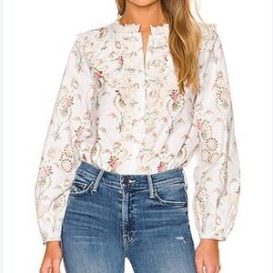 Love Shack Fancy Bloomfield Blouse Size S NWT